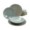 CreaTable 14397 Tafelservice Organic Oslo Für 6 Personen, Steingut (1 Set, 12-teilig)
