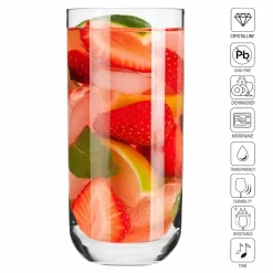 KROSNO Longdrinkgläser Wassergläser Trinkgläser | Set Von 6 | 360 ML | Glamour Kollektion | Perfekt Für Zuhause, Restaurants Und Partys | Spülmaschinenfest -Küchendiscounter 6ce55bf05caa98ddb0b4ef8d27c2f631