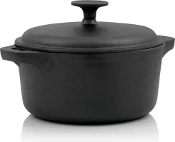 BBQ-Toro Gusseisen Cocotte | 4 Liter, Ø 22,5 Cm | Rund | Bräter Mit Deckel