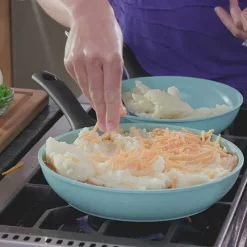 Starlyf® Pfannen-Set »Jade Pan Set« , Aluminium ( Starter-Set 5 -tlg. 3 Pfannen, 2 Glasdeckel ) , Innovativer Deckelgriff Zum Abstellen, Jade-Antihaft-Beschichtung - Aus Der TV Werbung -Küchendiscounter 72f2ec60aef829abc0ddc6329a5b6778