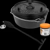 Petromax Feuertopf Dutch Oven Set Pflegepaste Deckelheber FT6 Planer Boden