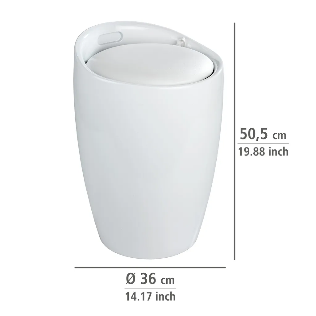 Wenko Hocker Candy White, Mit Wäschesack 6 Wenko Hocker Candy White, Mit Wäschesack – Bild 6