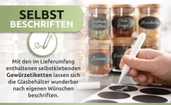 PORADA 12 Stapelbare Gewürzgläser Set 150ml Glasbehälter Mit Deckel Aufbewahrung Küche Gewürzdosen Vorratsdosen Glas Mit Deckel Aufbewahrungsgläser Küchenorganisation Aufbewahrung… -Küchendiscounter 7842511bf94883786130b5a0c21f71b3