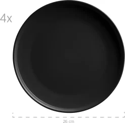 Mäser 931961 Kombiservice Alenia Für 4 Personen, Steinzeug, Schwarz (1 Set, 16-teilig) -Küchendiscounter 79072a6efe4f22cacd049d9f8111b0a9