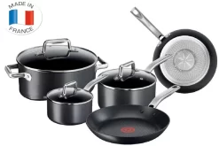 Tefal C55654 PROGRADE Topfset Pfannenset Induktion 8 TLG, UVP 299€, Für Alle Herdarten, Antihaft Pfannen 26 Cm + 30 Cm, Topf 24cm, Stieltopf 20 Cm + 18 Cm, Spülmaschinenfest