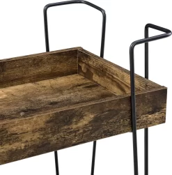 Servierwagen Vaxholm 78x62x32cm Barwagen Beistellwagen Rollwagen Bis 10 Kg Stahlgestell Dunkler Holzton -Küchendiscounter 79ff4492b5f31c55970967c36dbaa3f1