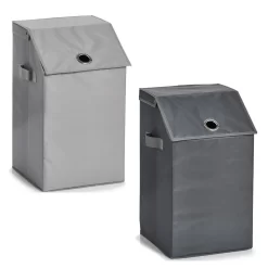 Zeller Wäschesammler, Polyester, Anthrazit, Farbe:hellgrau