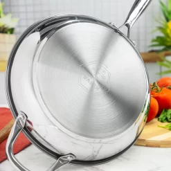 Livington Dura Pan - Pfannenset Mit Universaldeckel - 28cm + 24cm Pfanne - 3-lagige Antihaftbeschichtung - Pflegeleichtes Edelstahlgehäuse - Für Alle Herdplatten Geeignet -Küchendiscounter 7c4572af513af58facf60750e15cbd61