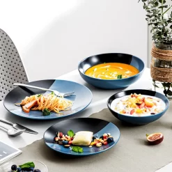 Tafelservice 8 Personen, Vancasso 32 Teiliges Accel Geschirrset Aus Steingut, Modernes Geschirr Kombiservice Set, Rund -Küchendiscounter 81d6b0b7e2f5996ad1c4be44ab60aaab