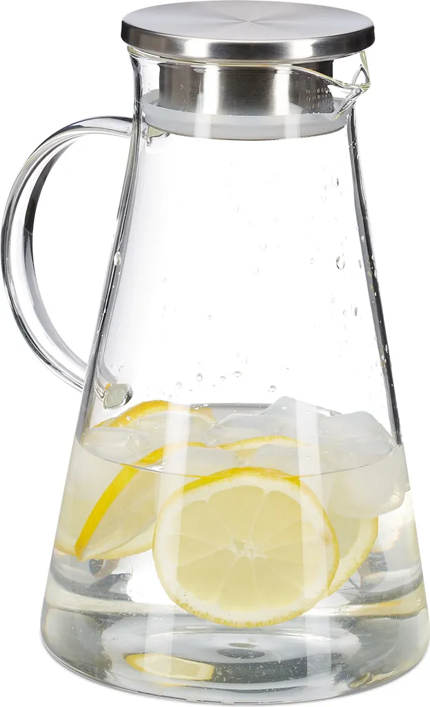 Relaxdays Glaskaraffe Mit Deckel 1,8 Liter 6 Relaxdays Glaskaraffe Mit Deckel 1,8 Liter – Bild 6