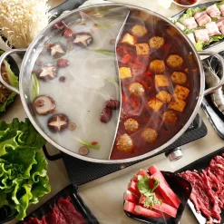 Universaltopf Hot Pot Topf Suppentopf Doppelseitig, Suppen Kochgeschirr, Zwei Geschmack 28*8cm -Küchendiscounter 82dc8794856785520be4724aedc9848e