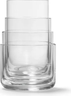 AARKE Gläser 4er Set Nesting Glasses 4x 290ml Kristallglas Stapelbar Trinkgläser