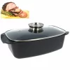 Aluguss Bräter 6 Liter Alugussbräter Schmorpfanne Kasserolle Inkl. Aromadeckel Induktion