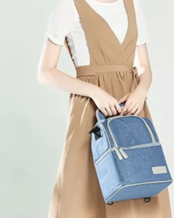 Muttermilch-Kühltasche Mit Kühlakkus, Doppellagig, Passend Für 3 Flaschen, Bis Zu 255 Ml, Für Stillen, Muttermilch, Pumpbeutel, Rucksack ,Denim Blue -Küchendiscounter 89c1b5ce0941be3390d1bba4f63cf885
