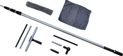 FenWi Teleskop Fensterputzer Profi Set Mit 6m Teleskopstange Gelenk & 35/40cm Kombi Fensterwischer I 600cm Aluminium Teleskopstiel Für Hohe Fenster Und Glasfronten