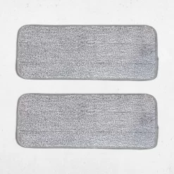 LIVINGTON Touchless Mop Ersatz-Pads, Bodenwischtücher, Mikrofaserpads, Mikrofaser, 2er-Set