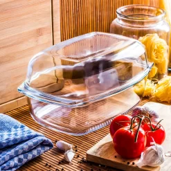 Backform Glasbräter Auflaufform Bräter Bratenform TERMISIL NOVA 7 Liter