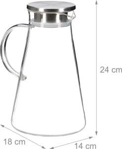 Relaxdays Glaskaraffe Mit Deckel 1,8 Liter 23 Relaxdays Glaskaraffe Mit Deckel 1,8 Liter -Küchendiscounter 9991aba958f06e78178df841d624e572
