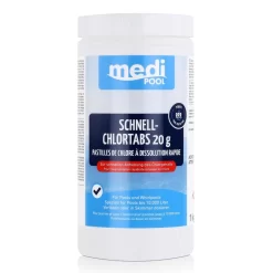 MediPOOL Schnell-Chlortabs 1kg - Anhebung Des Chlorgehalts (1er Pack)