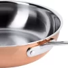 Contacto Pfanne, Tief, Aus Kupfer 28 Cm Aus Mehrschichtmaterial, Genieteter Stielgriff Aus Edelstahl, Induktionsgeeignet