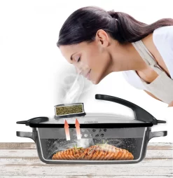 STONELINE® Smell Well Eckpfanne 24 X 24 Cm, Inkl. Glasdeckel Mit Geruchsfilter- Oder Aromafunktion -Küchendiscounter 9ef9533e8b6d493c654d9af82422357c