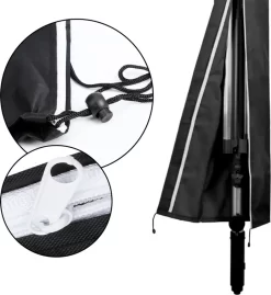 Wolketon Waeschespinne Schutzhuelle Mit Hochdichter Oxford PVC-Beschichtung Mit Reissverschluss & Kordelzug Wasserdichte Stoff Huelle Fuer Waeschespinne Abdeckung Extrem Wasserabweisendes 168 X 28cm Schwarz -Küchendiscounter a0dae91a314a4cdc45e063bca72204a4