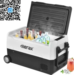 Merax Elektrisch Kühlbox Mit Kompressor 31.5L Schwarz, Mini Kühlschrank Tragbar Kühlleistung Bis -20° C, Gefrierbox 12/24 V Und 230 V Für Büro, Auto, Camping, Garten -Küchendiscounter a0e10342b11948201ff8d573e6a9c5ea