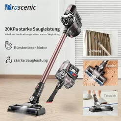 Proscenic New Vision P8 Plus Akku Staubsauger, 3-in-1 Handstaubsauger, 150W Kabeloser Staubsauger, 2,200 MAh Abnehmbarer Akku, Bis Zu 40 Minuten Laufzeit, Geeignet Für Tierhaare -Küchendiscounter a630eeca3f0ea2208f2c6a1a48b70b73