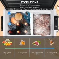 Merax Elektrisch Kühlbox Mit Kompressor 31.5L Schwarz, Mini Kühlschrank Tragbar Kühlleistung Bis -20° C, Gefrierbox 12/24 V Und 230 V Für Büro, Auto, Camping, Garten -Küchendiscounter a73b9897cc77a1311e858187e0be0f62