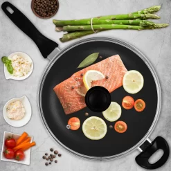 Löwenthal Pfanne Mit Glasdeckel 28cm Schmorpfanne Antihaft Hochraumpfanne Bratpfanne Induktion Grillpfanne Pfanne Universalpfanne -Küchendiscounter a889e973fbe3f3411abfe96300813d62