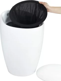 Wenko Hocker Candy White, Mit Wäschesack 25 Wenko Hocker Candy White, Mit Wäschesack -Küchendiscounter a9e735617240e4a04c181edc002397e8