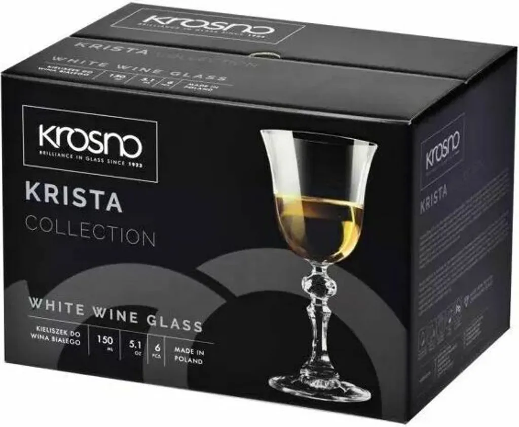KROSNO Weiß-Weinglas | Set Von 6 | 150 ML | Krista Kollektion | Kristallglas | Weißweingläser | Perfekt Für Zuhause, Restaurants Und Partys | Spülmaschinenfest 11 KROSNO Weiß-Weinglas | Set Von 6 | 150 ML | Krista Kollektion | Kristallglas | Weißweingläser | Perfekt Für Zuhause, Restaurants Und Partys | Spülmaschinenfest – Bild 11