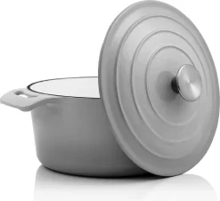 BBQ-Toro Cocotte | 4,0 Liter - Ø 24 Cm | Gusseisen, Emailliert, Grau -Küchendiscounter ac0fc30ee86dcf77fcb069bff9fba354