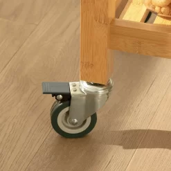 SoBuy FKW28-HG Servierwagen Mit Schublade Und 2 Ablagen Küchenwagen Küchenregal Aus Bambus Mit Granitarbeitsplatte BHT Ca.: 58x85x40cm -Küchendiscounter acb531db93275143634e0eb7451fda8a