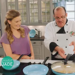 Starlyf® Pfannen-Set »Jade Pan Set« , Aluminium ( Starter-Set 5 -tlg. 3 Pfannen, 2 Glasdeckel ) , Innovativer Deckelgriff Zum Abstellen, Jade-Antihaft-Beschichtung - Aus Der TV Werbung -Küchendiscounter acd42fa0177a9a8beb2ef93633691f9a