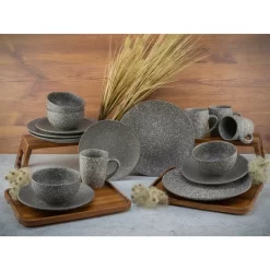 CreaTable 23770 Kombiservice Granit Für 4 Personen, Steinzeug (1 Set, 16-teilig) -Küchendiscounter ad5e1bf97597565c2a00cd627245688d