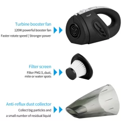 CkeyiN Handstaubsauger Für Haus/Auto Kabellos Nass-Trocken-Nutzung Staubsauger Wiederaufladbar Leistungsstarke Für Tierhaare, Staub -Küchendiscounter ad65d66a2fd8dcdabf444fa0845196d1