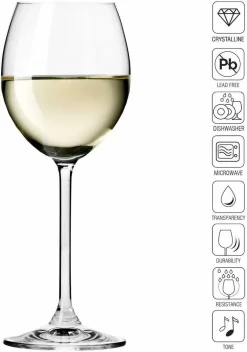 KROSNO Venezia Weißweinglas, 6er-Set, 250 Ml -Küchendiscounter afb11b45fc35d94eeff1b850058757c0