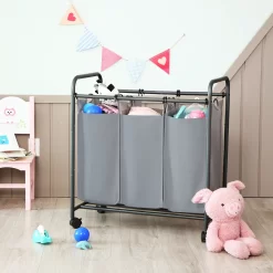 Wäschekörbe Mit 3 Taschen Grau Eisen Polyester 144 L Faltbar 3 ×44 L Wäschesortierer Wäschebox Wäschewagen Wäschesammler SONGMICS LSF003GS 10 Wäschekörbe Mit 3 Taschen Grau Eisen Polyester 144 L Faltbar 3 ×44 L Wäschesortierer Wäschebox Wäschewagen Wäschesammler SONGMICS LSF003GS -Küchendiscounter b00e0d0f1f8c0ad5c8b6e28fb5dbab63