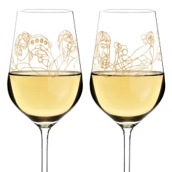 Ritzenhoff Wein-Ensemble Weißweinglas-Set Burkhard Neie, Dionysos & Ariadne / Zeus & Leto, Kristallglas, 364 Ml, 3410001 -Küchendiscounter b09b12ff6091e05d88ddd2c56479872a