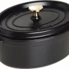 Staub Cocotte Oval 37 Cm Schwarz