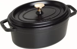 Staub Cocotte Oval 37 Cm Schwarz