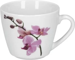 Kaffeeservice 18-tlg. Kyoto Orchidee Leicht Eckig Porzellan Für 6 Personen Weiß MitNachbildung -Küchendiscounter b3a132ddf916d0d80ba9f49571f703a7
