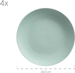 Mäser 931565 Kombiservice Kitchen Time II Für 4 Personen, Porzellan, Grün (1 Set, 16-teilig) -Küchendiscounter b45f4573d497f6030c2d84cdb1686d92