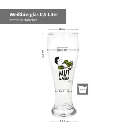 2x Weizenbiergläser Mutmacher Kampftrinker Weißbierglas 0,5L -Küchendiscounter ba32d37dcf237376a89e1750946686f6