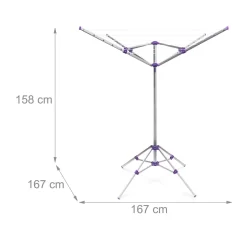 Relaxdays Wäschespinne 19 M Leine Mit Standfuß -Küchendiscounter ba51fec073704563c0e96ed0fe1888fe