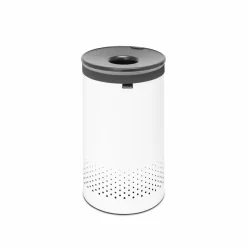 Brabantia Wäschebox Fresh White Mit Kunststoffdeckel, Wäschetonne, Stahl, Weiß, 60 Liter, 304880 -Küchendiscounter ba68623316d6a15f4f90ae440a63d38e