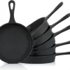 BBQ-Toro Gusseisen Grillpfännchen (6-er Set) | Ø 12,5 Cm | Bereits Eingebrannt