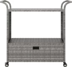 VidaXL Barwagen Mit Schublade Grau 100x45x97 Cm Poly Rattan 9 VidaXL Barwagen Mit Schublade Grau 100x45x97 Cm Poly Rattan -Küchendiscounter bb4759bb06f7321c81f83ee5f13bb190