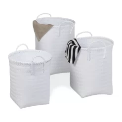 Relaxdays Wäschekorb Geflochten 3er Set